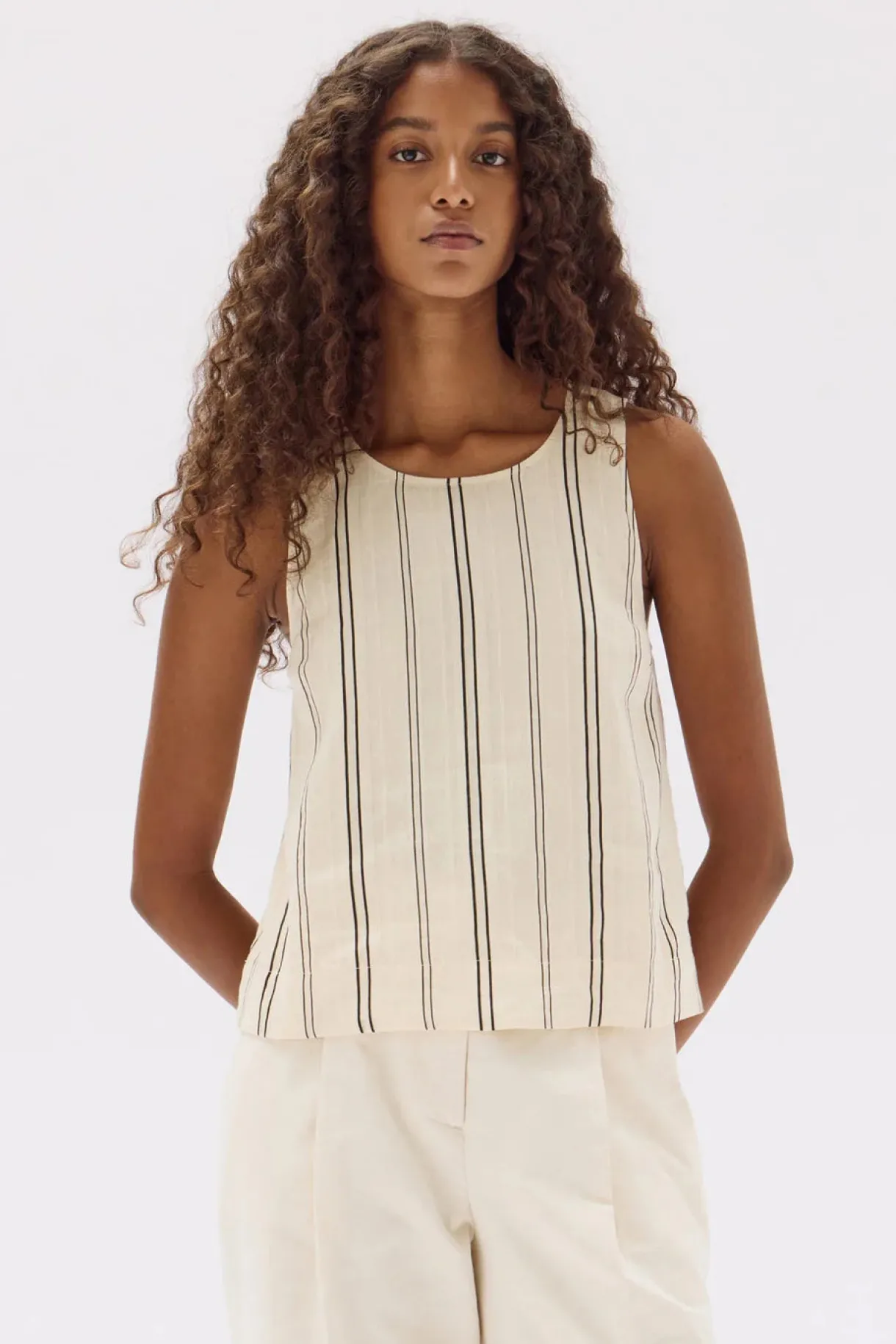 milos_sleeveless_top__cre_0.webp Fashion Assembly Label Milos Sleeveless Top - Cream/Black