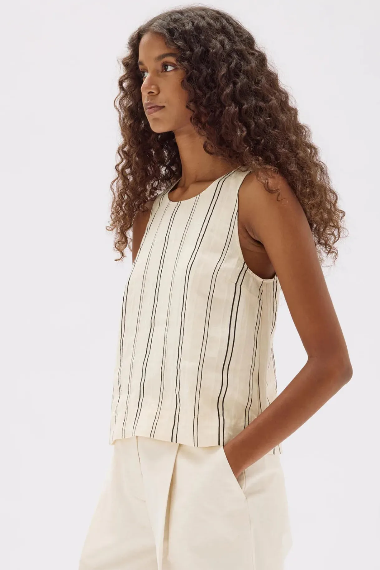 milos_sleeveless_top__cre_1.webp Fashion Assembly Label Milos Sleeveless Top - Cream/Black