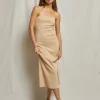 New Perfect White Tee Nadine Blondie Strapless Dress - Sand Dune