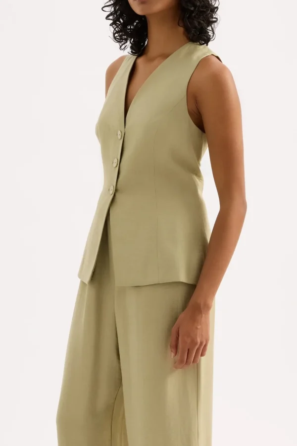 Outlet Nude Lucy Nia Vest - Leaf
