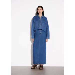 Online Nude Lucy Organic Denim Maxi Skirt - Vintage Blue