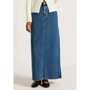 Online Nude Lucy Organic Denim Maxi Skirt - Vintage Blue