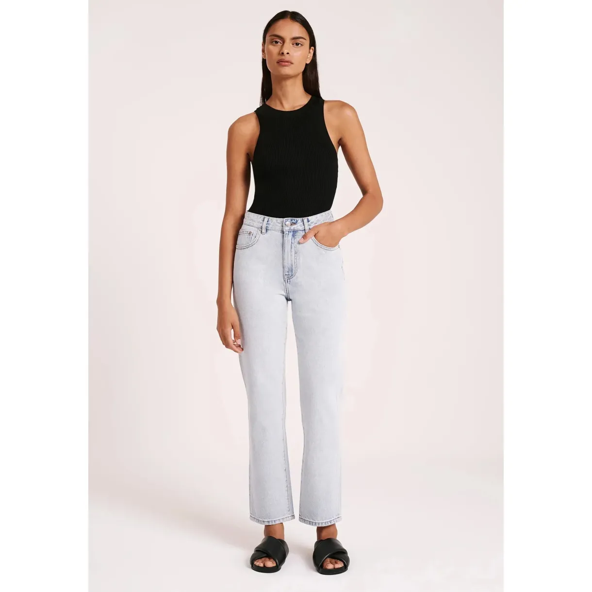nude_lucy_organic_straigh_0-2.webp Clearance Nude Lucy Organic Straight Leg Jean - Clear Blue