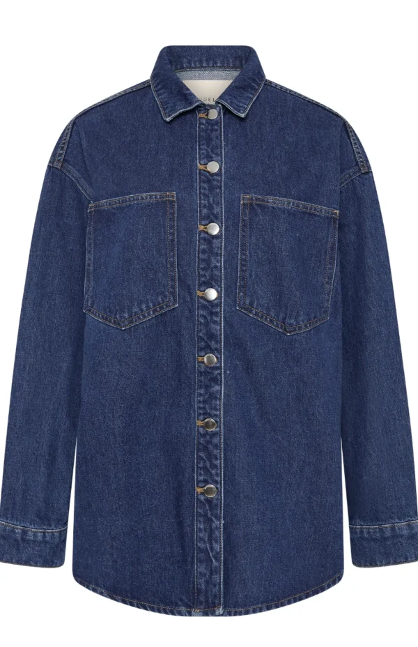 Outlet Nude Lucy Organic Denim Overshirt - Force Blue