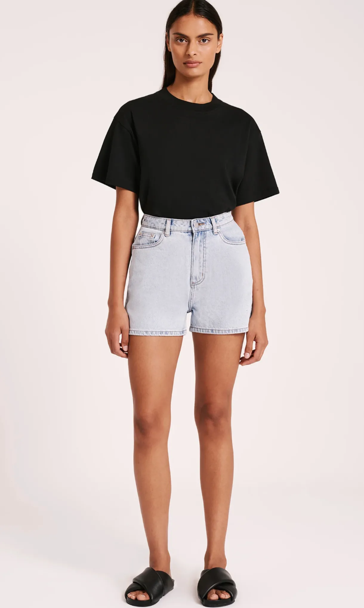organic_mom_short__clear__0.webp Outlet Nude Lucy Organic Mom Short - Clear Blue