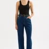 Clearance Nude Lucy Organic Relaxed Leg Jean - Force Blue