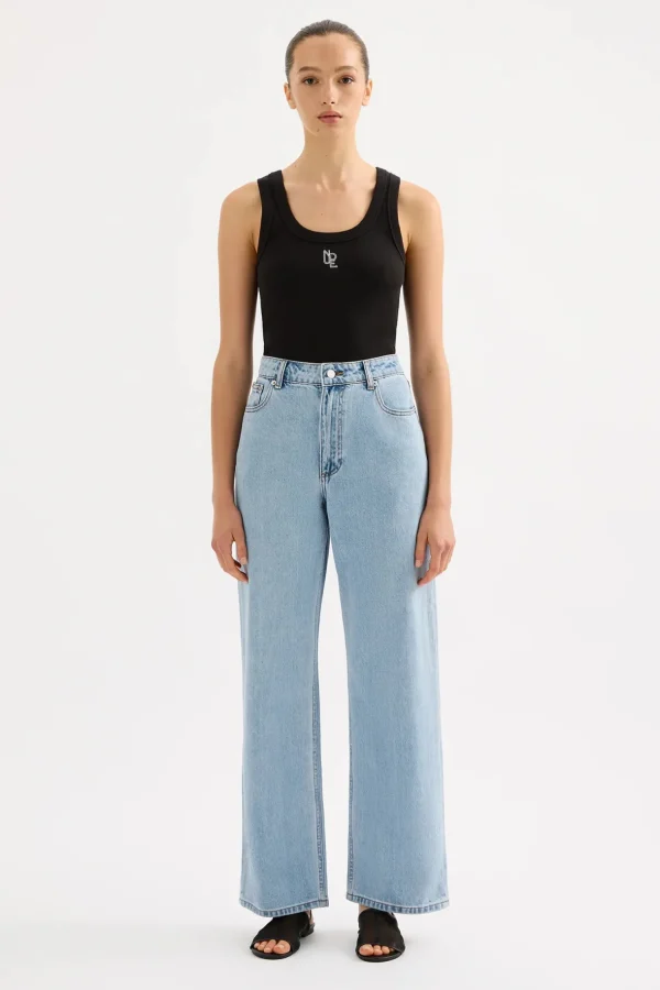 Outlet Nude Lucy Organic Relaxed Leg Jean - 90's Blue Wash