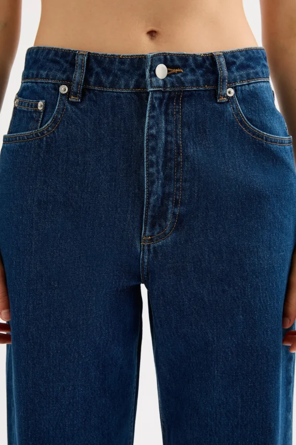 Clearance Nude Lucy Organic Relaxed Leg Jean - Force Blue