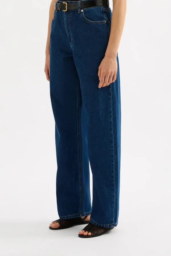 Clearance Nude Lucy Organic Relaxed Leg Jean - Force Blue