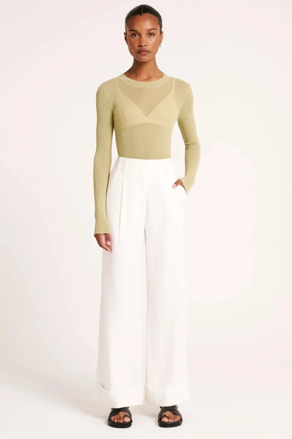 Sale Nude Lucy Paloma Tailored Pant - Salt