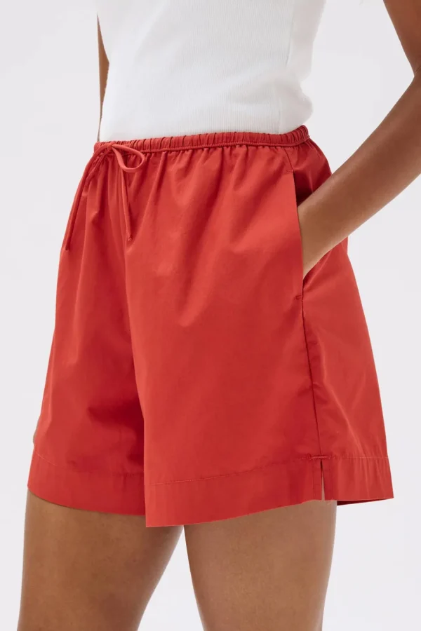 Clearance Assembly Label Philipa Poplin Short - Papaya