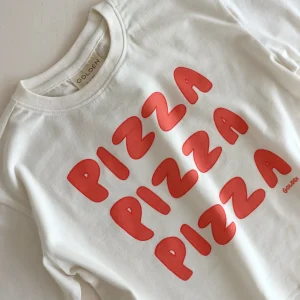 Discount Golden Children Pizza Mid Sleeve Tee - Eggnog