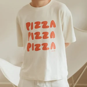 Discount Golden Children Pizza Mid Sleeve Tee - Eggnog