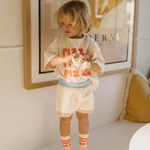 Discount Golden Children Pizza Mid Sleeve Tee - Eggnog