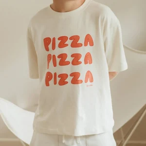 Online Golden Children Pizza Mid Sleeve T-Shirt - Eggnog