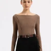 Discount Nude Lucy Romee Top - Chestnut