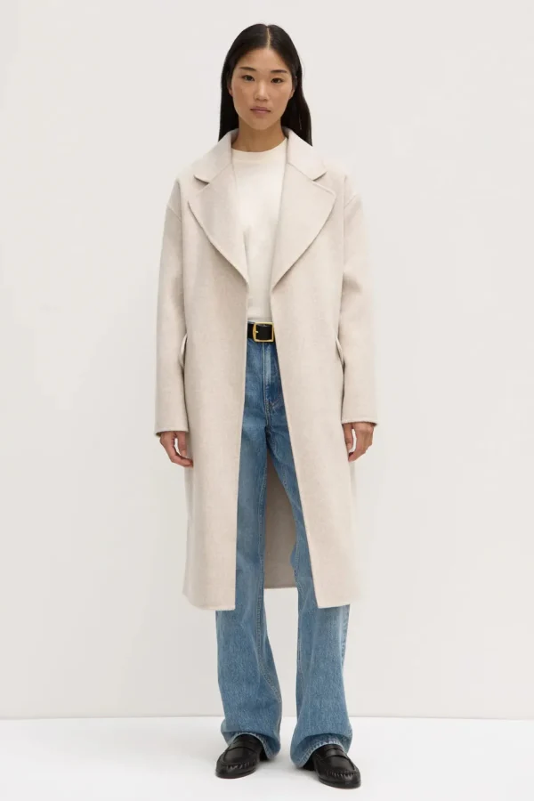 Sale Assembly Label Sadie Single Breasted Wool Coat - Oat Marle