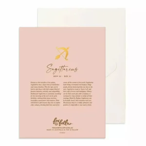 Hot Fox u0026 Fallow Sagittarius Birthday Greeting Card