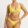 Outlet Bond-Eye Swim Scout Crop - Limoncello Stripe