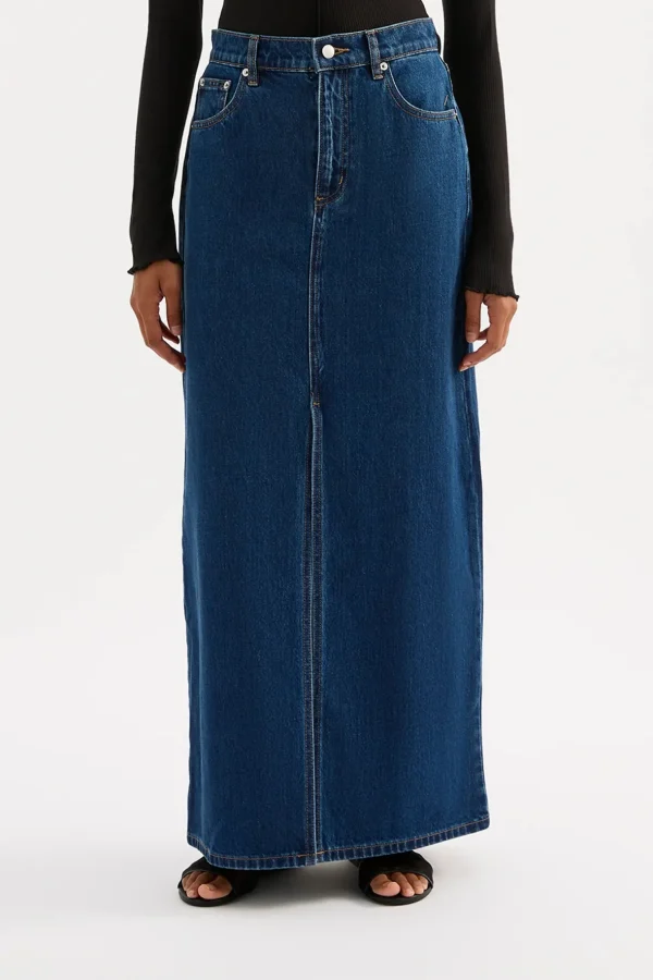 Discount Nude Lucy Sia Denim Maxi Skirt - Force Blue
