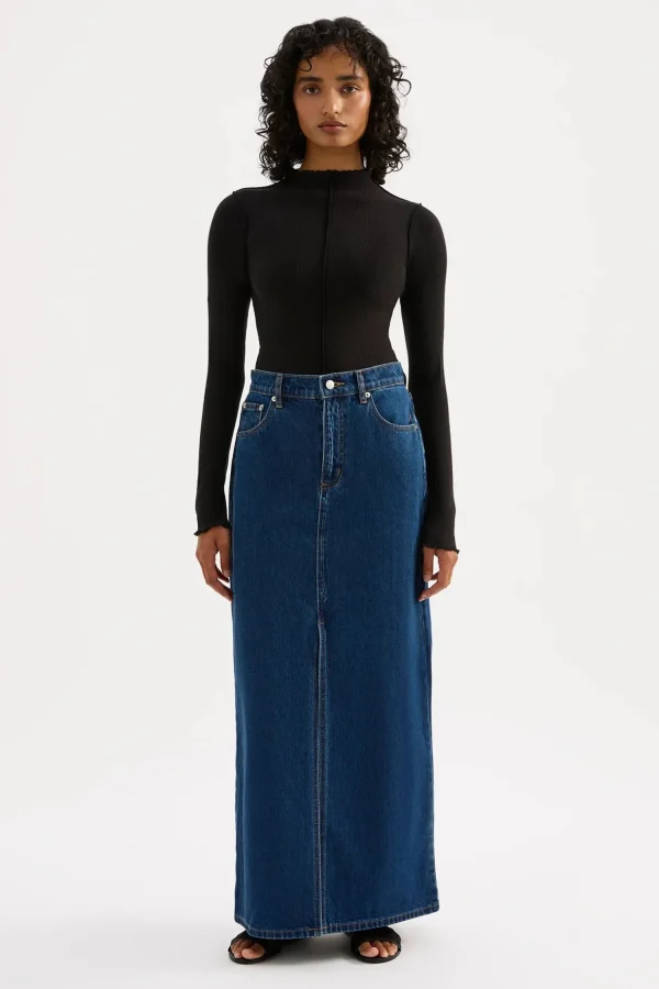 Discount Nude Lucy Sia Denim Maxi Skirt - Force Blue
