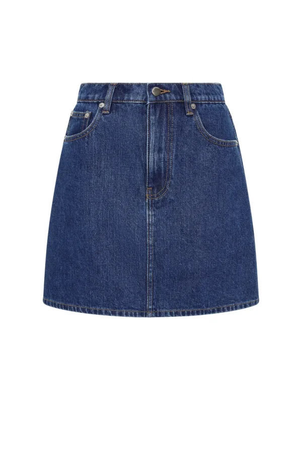 Best Nude Lucy Sia Denim Mini Skirt - Force Blue