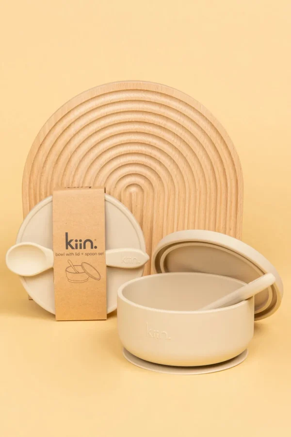 Discount Kiin Silicone Suction Bowl with lid + Spoon Set