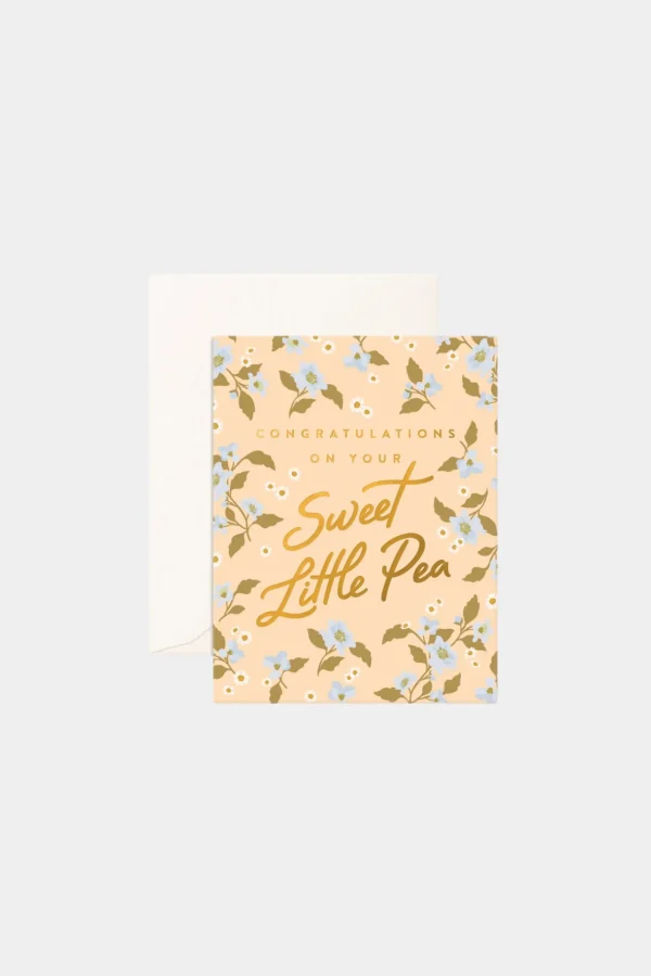 Fashion Fox u0026 Fallow Sweat Pea Broderie Greeting Card