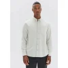 Online Assembly Label Mens Tanner Brushed Check Shirt - Limestone Check