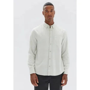 Online Assembly Label Mens Tanner Brushed Check Shirt - Limestone Check
