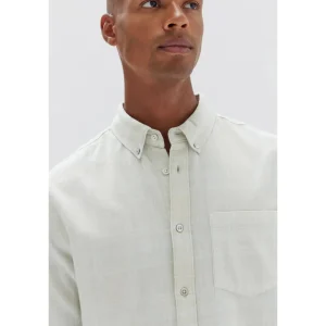 Online Assembly Label Mens Tanner Brushed Check Shirt - Limestone Check