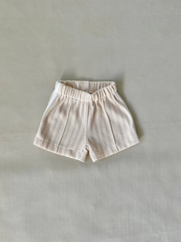 Best Tiny Trove Teo Stripe Cotton Terry Shorts - Sandy Stripe