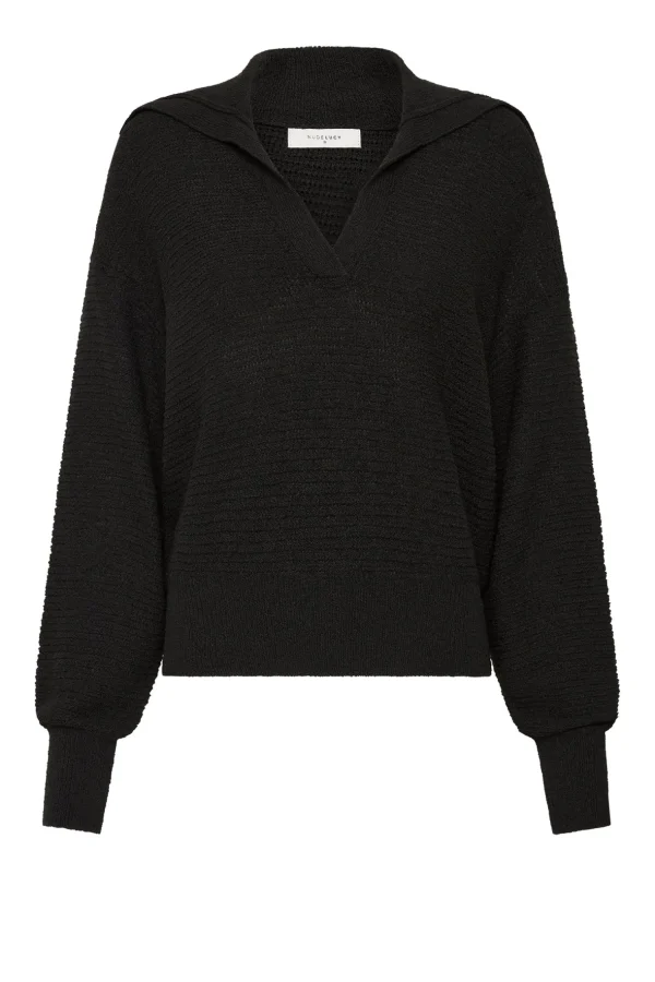 Fashion Nude Lucy Thera Rugby Knit - Black