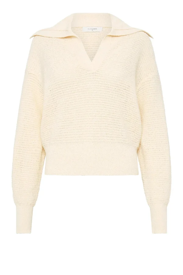 Sale Nude Lucy Thera Rugby Knit - Cream