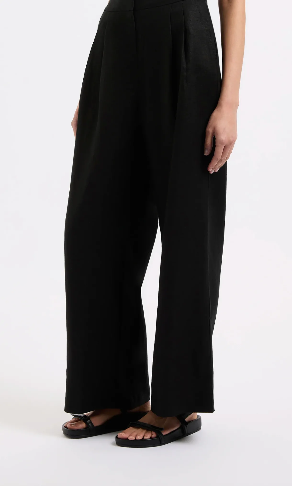 thilda_linen_pant__black_1.webp Sale Nude Lucy Thilda Linen Pant - Black