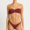 Hot Bond-Eye Swim Tie Back Blake Bandeau - Carmine