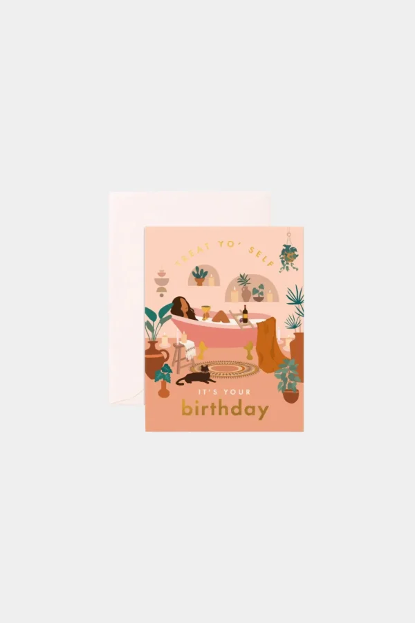 Fashion Fox u0026 Fallow Treat Yo' Self Bath Greeting Card