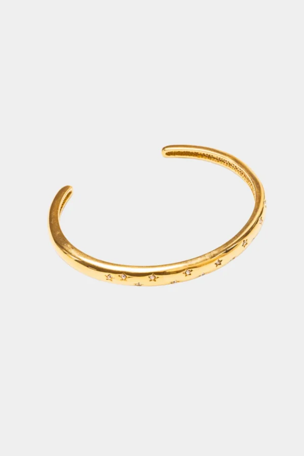 Online We Are Emte Twinkle Cuff Bracelet in Gold Plated + Crystal