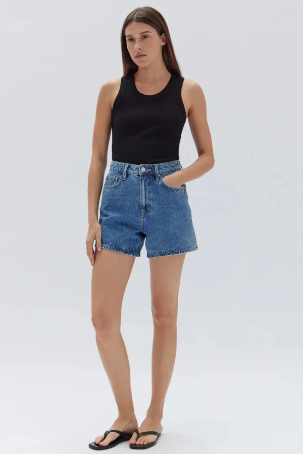 New Assembly Label Vintage Denim Short - Dark Stone