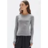 Outlet Assembly Label Violet Long Sleeve Tee - Grey Marle