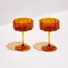 Outlet FAZEEK Wave Coupe Set of 2 - Amber