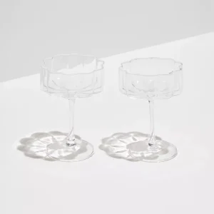 Outlet FAZEEK Wave Coupe Set of 2 - Clear