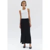 Best Assembly Label Wool Cashmere Rib Skirt - Black